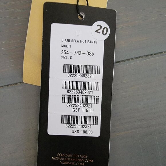 NWT ViX by Paula Hermanny Pink Multi Diani Bela Swimsuit Bikini Bottom Size S - Picture 5 of 6